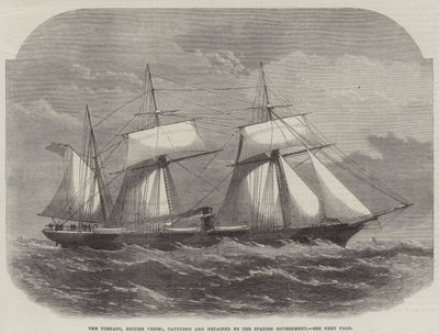 Der Tornado, britisches Schiff, von der spanischen Regierung erbeutet und festgehalten von Edwin Weedon